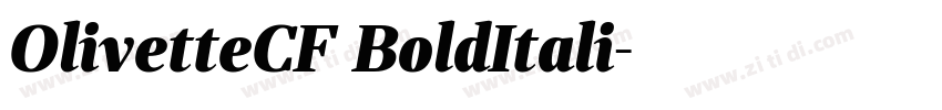OlivetteCF BoldItali字体转换